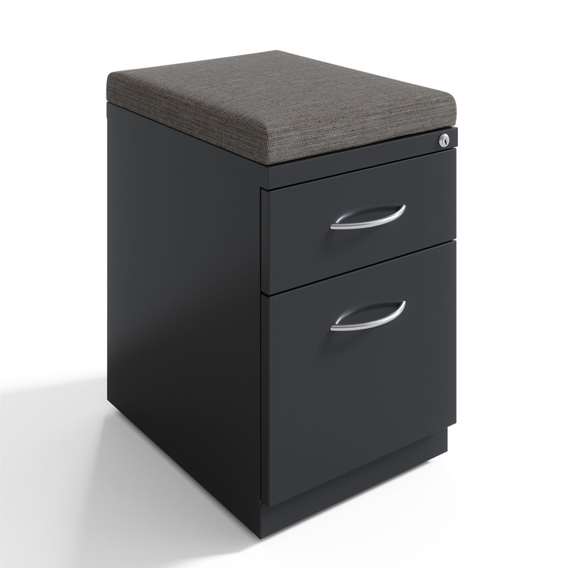 Classeur vertical mobile 2 tiroirs, Gris anthracite