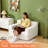 22.64" Upholstered Sleeper Sofa Free Combination Floding Sofa Chair Indoor,Plush Chair For Living Room,White-735974020