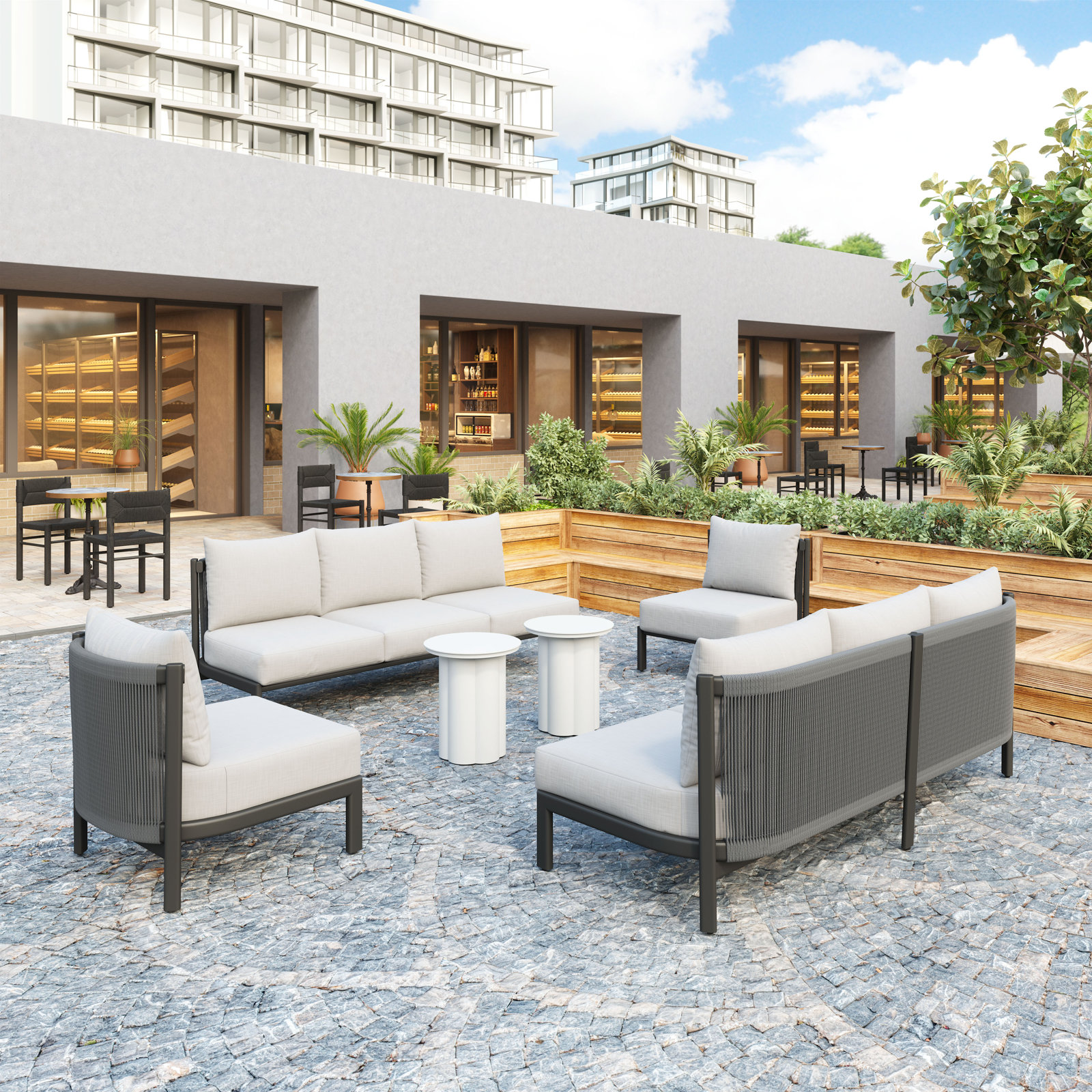 Dijon Aluminum Outdoor Lounge Chair