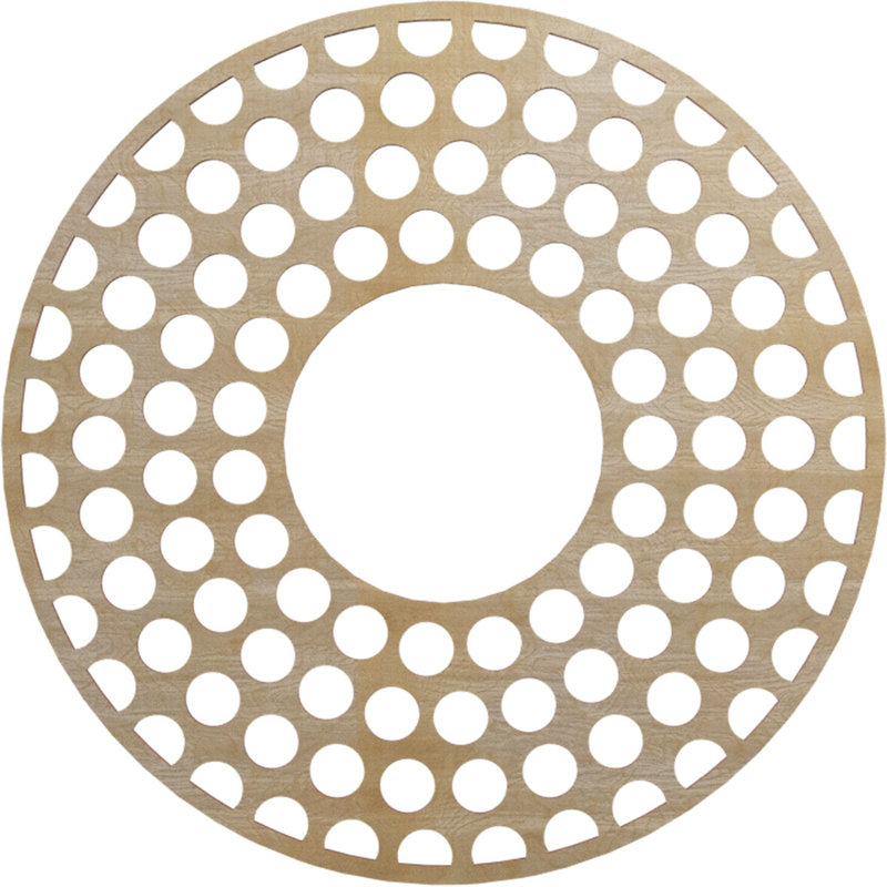 Médaillon de plafond en bois Fink, H 26 po x l 26 po x P 0,38 po, Hickory