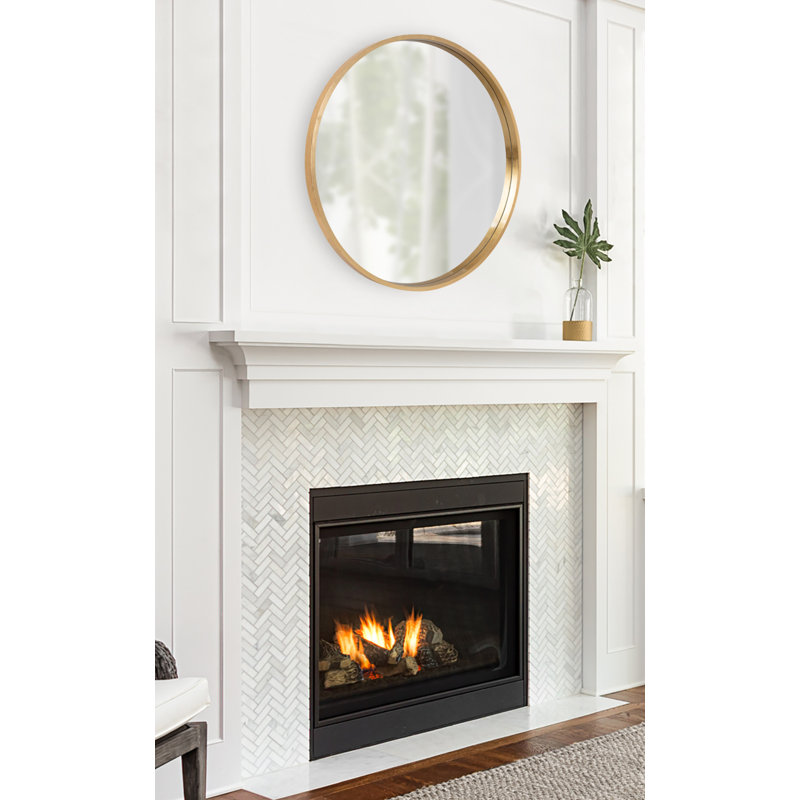 Arranjeet Flat Mirror, 21.6" x 21.6", Gold