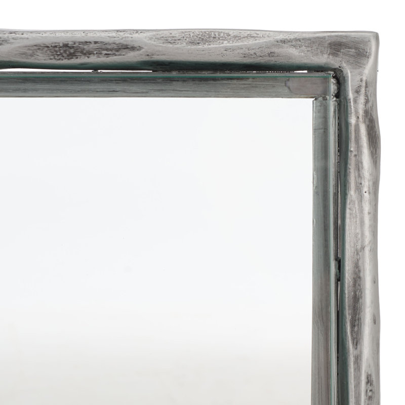 Table de bout en verre Evelynn, Argent