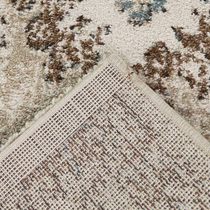 Annan Cream Oriental Floral Area Rug, Rectangle 7'10" x 10'