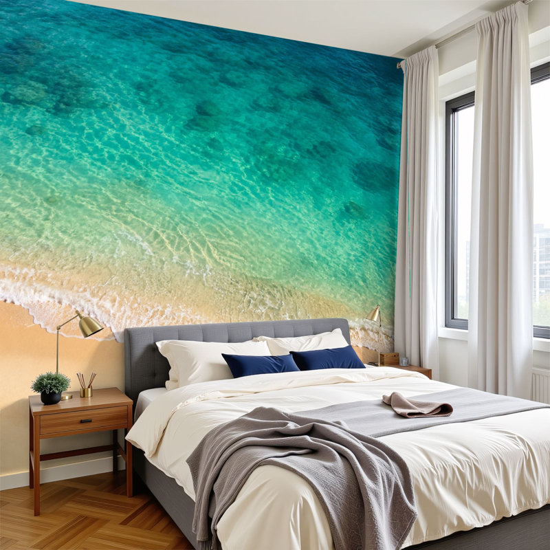 Papier peint adhésif auto-adhésif moderne pour la chambre à coucher L 69 po x l 96 po Peel and Stick