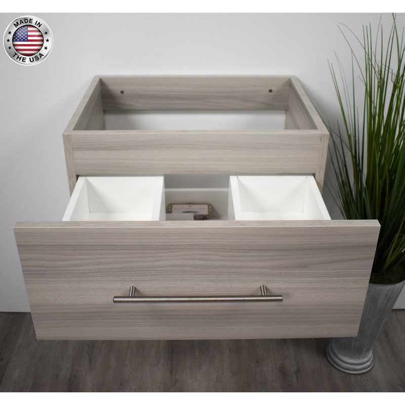 Abdirahman 23.5'' Single Bathroom Vanity Base Only, Ash Gray