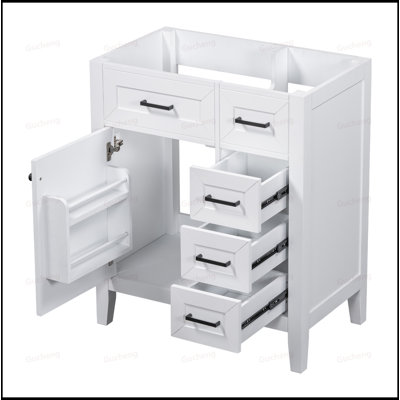 30"Wooden Bathroom Vanity Without Sink Base Only