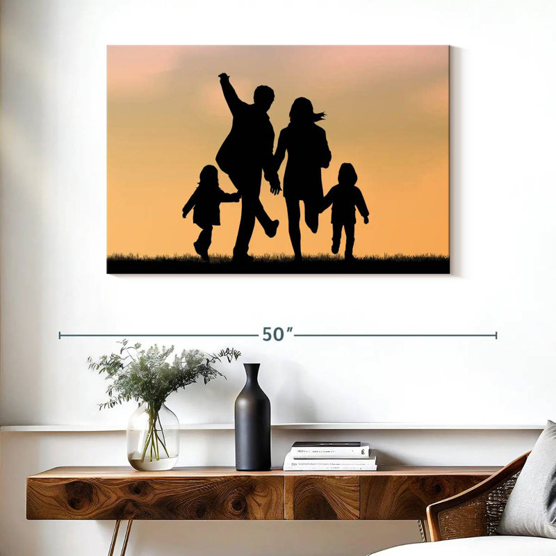 Silhouette de famille Leisha, H 26 po x l 39 po