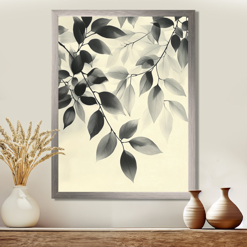 Ramhas - salon d'art mural floral, H 20 po x l 12 po, Reproduction encadrée d'une seule photo, Argent argent