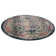 Oriental short pile carpet Gabiro in green with a floral pattern