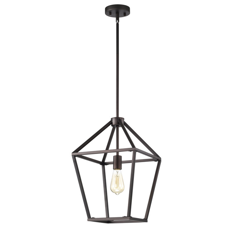 Makinley Farmhouse 1-Light Kitchen Island Linear Pendant Light, Oil Rubbed Bronze, 75.5" H X 12" W X 12" D
