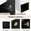 Meuble-lavabo avec lavabo en céramique et tablette latérale - unité de style châtaignier noir 24 po-243508136