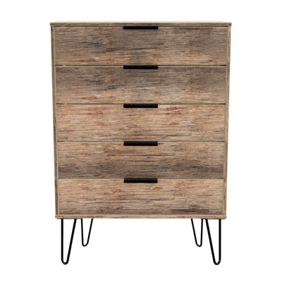 Fully Assembled Berryhill 5 Drawer 76.5Cm W Chest of Drawers