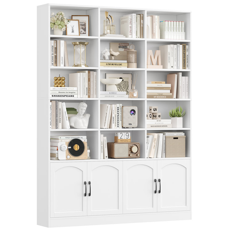 Bibliothèque en bois à 59 cubes de 59,1 po, Blanc