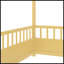 Twin Size Floor Wooden Bed-1502329043