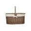 Wicker Deep Oval Picnic Basket with Lining-1425075993