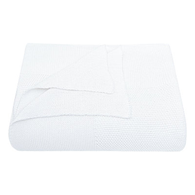 Jeté en tricot de câble en coton NTBAY, couverture décorative très douce pour canapé