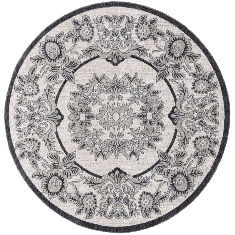 Policarpio Oriental Indoor Rug, Round 7'