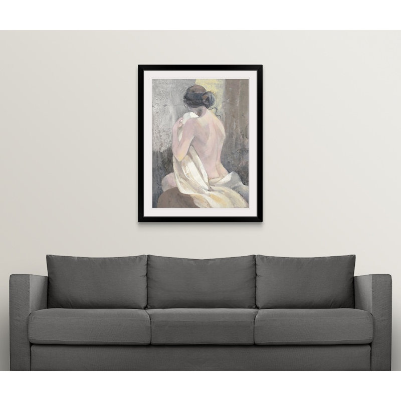 « ii »» albena hristova,, reproduction d’art After the Bath, l 44 po x P 35 po x H 1 po, Cadre noir
