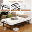 Lit simple pliant avec matelas de 5 pouces, matelas en mousse à mémoire de forme et structure à lattes en métal