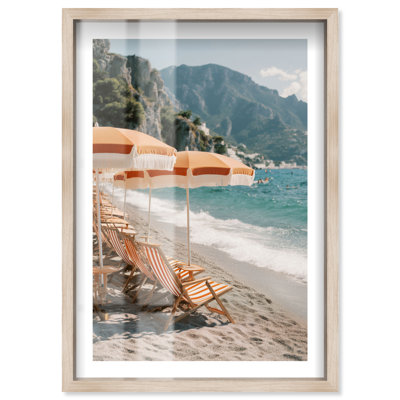 «Coastal Morning» par Coastal Glam Art par Notoriart, cadre blanc, H 16 po x l 11 po