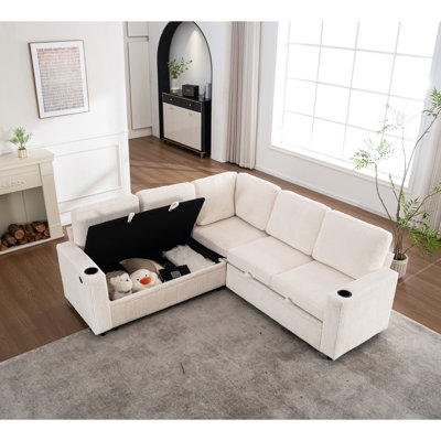 Canapé-lit modulaire avec lit gigogne, canapé d'angle modulaire avec rangement, canapés modulaires pour le salon, canapé-lit convertible pour le salon, la chambre à coucher et un appartement