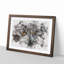 A Great Horned Owl Watercolour - Single Picture Frame Print on MDF-56740865-56740864