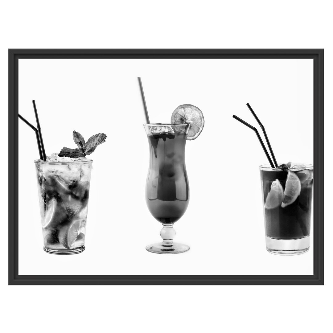 Gerahmtes Wandbild fruchtig frische Cocktails