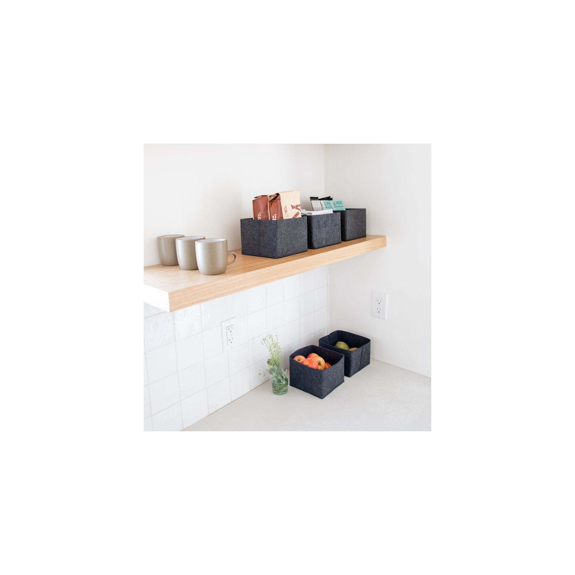 Flex Felt Storage Bin - Petite, Black