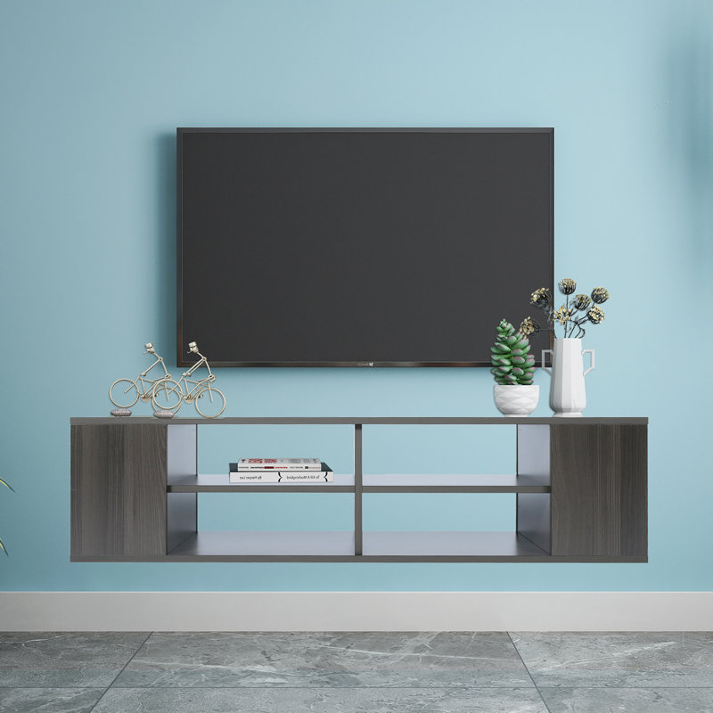 Meuble télé Dransfield pour téléviseur de 55 po ou moins, gris