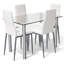 Travon 4 - Person Glass Top Four Leg Dining Set