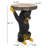 Baxter Modern Rustic MGO Dog Side Table with Whimsical Hand-Painted Sculpture and Faux Wood Grain Top