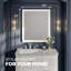 Eviva Acclaim 30" x 35" Rectangular Grey Wooden Framed Mirror-24426316