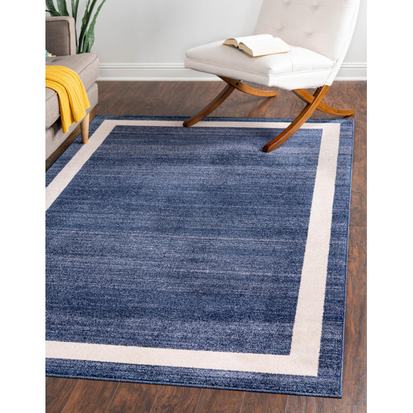 Breakwater Bay Songul Navy Blue Area Rug & Reviews | Wayfair