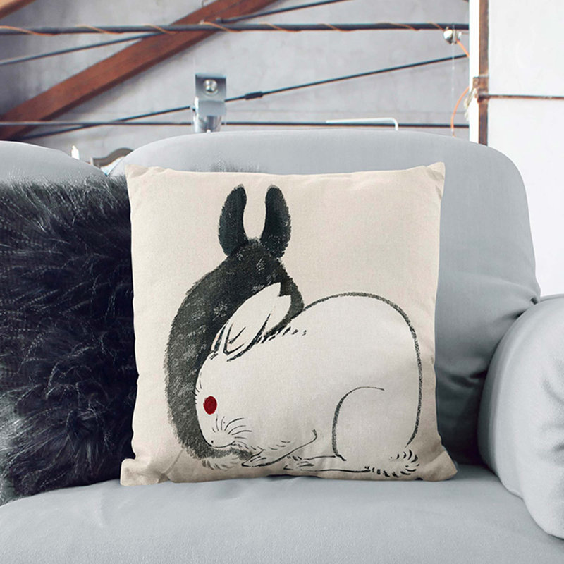 Rabbits Square Throw Cushion, 55 x 55 cm