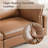 Solena 161.4" W 6-Piece Genuine Leather Modular Sectional With Base