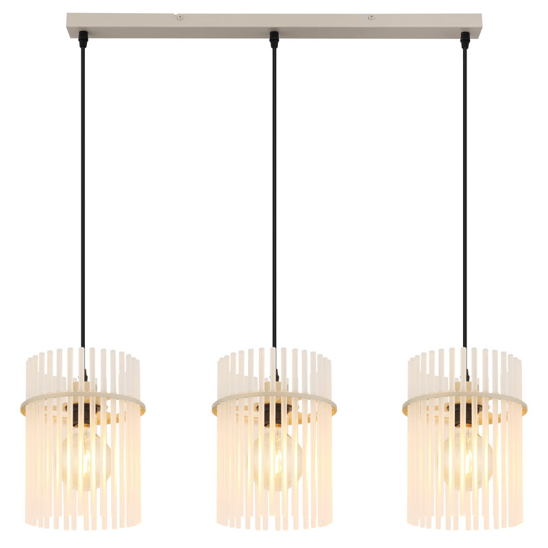 Suelyn 3 - Light Natural Geometric Pendant