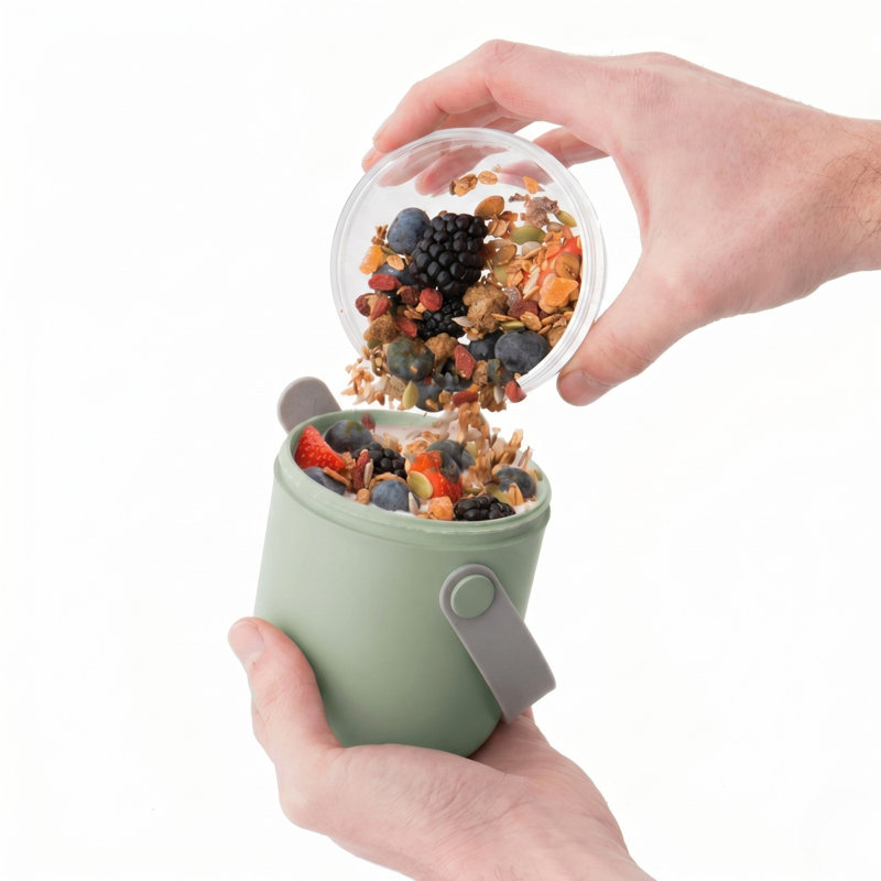 Pot à repas double BergHOFF Leo 650 ml, sauge