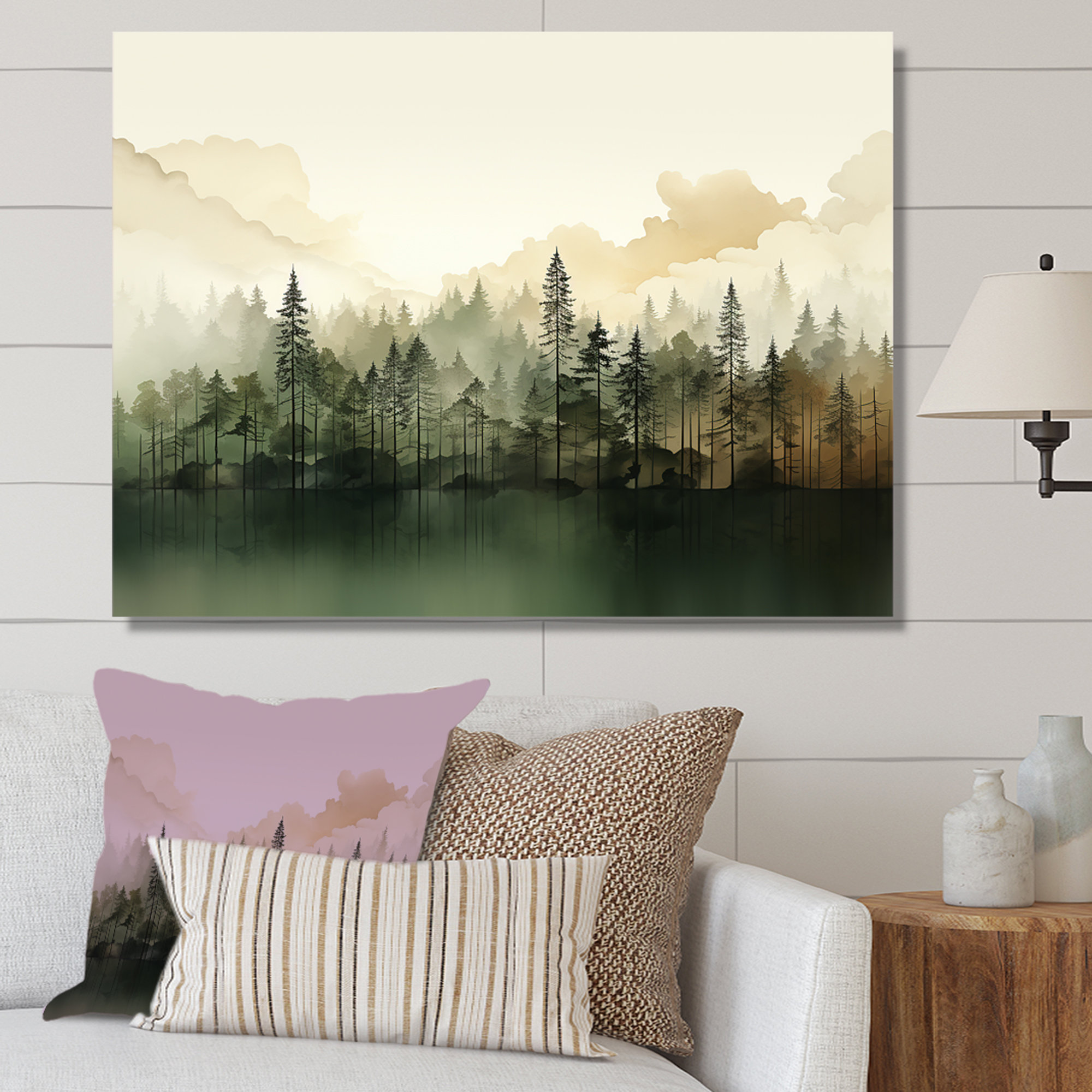 Millwood Pines Minimalism Forests Frequency - Minimalism Canvas Wall Art | Wayfair