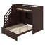 Lit superposé avec escalier de rangement, garde-robe intégrée, USB et lumières-803368229
