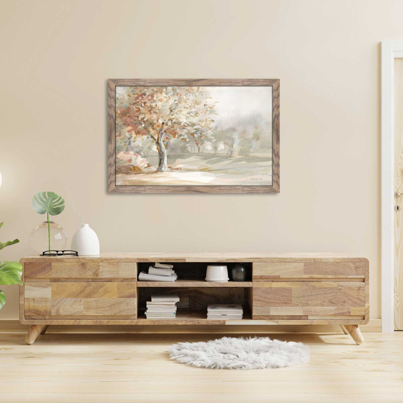 " Golden Day " Painting Print, 27.5" W x 21.5" H, Brown Framed