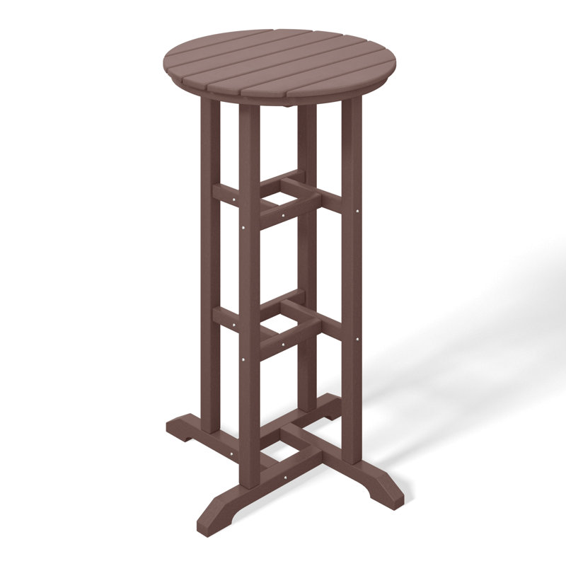 Laguna Round Outdoor Bar Table, Dark Brown,  42'' H X 24'' D X 24'' W