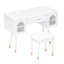 Ensemble de coiffeuse et coiffeuse Elegant Vanity, coiffeuse moderne avec organisateur, bureau d'écriture, port de charge