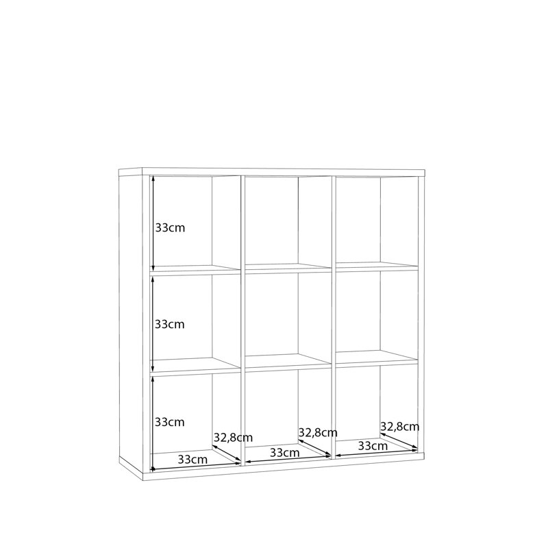 Mauro Cube Bookcase, (9 Shelves) 107.3cm.H x 107.3cm.W x 107.3cm.D, Green