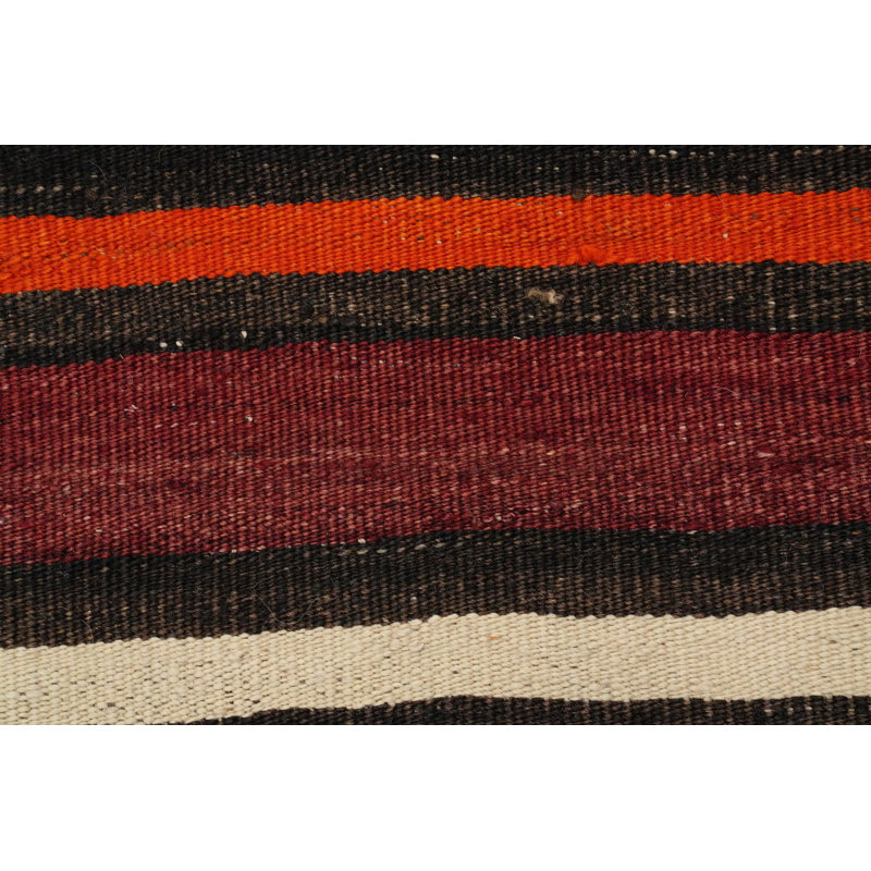 Tapis rayé en laine 5 x 9