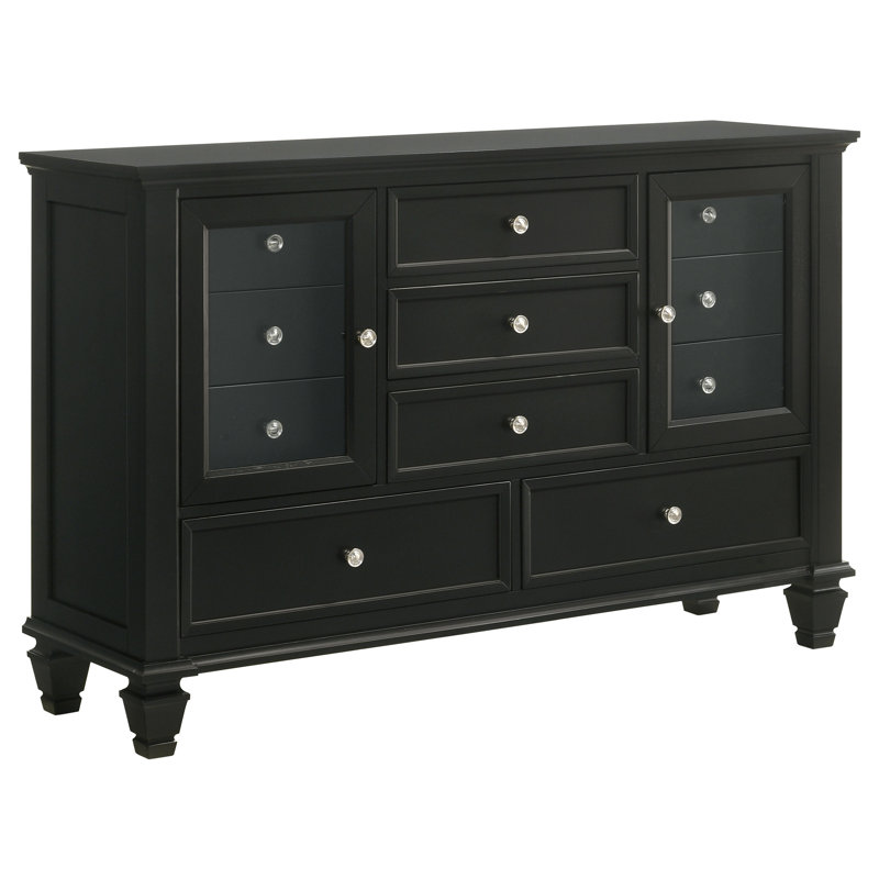 Commode 11 tiroirs Arkee, Noir, noir, noir, noir