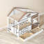 Lits simples pour enfants avec rangement, bois aggloméré pin, lit de ferme rustique-918326425