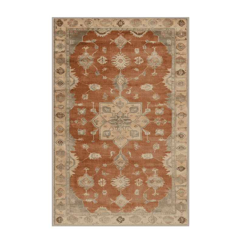 Machine Washable Overdyed Brown Area Rug, Rectangle 2' x 3'