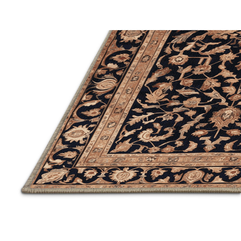 Machine Washable Persian Brown Area Rug, Rectangle 2' x 3'