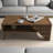 Modern Coffee Table, 41.3 x 22.8 x 15.7 inches | 100% Melamine Coated Particle Board, Thickness: 0.7 inches | Geometric Design with Bottom Shelf (Height: 6.3 inches) | Stylish & Functional for Living Room-1098571384