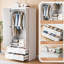 Armoire-penderie blanche 72 po avec 2 portes et 2 tiroirs